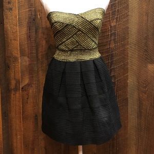 As U Wish Black and Gold Dress